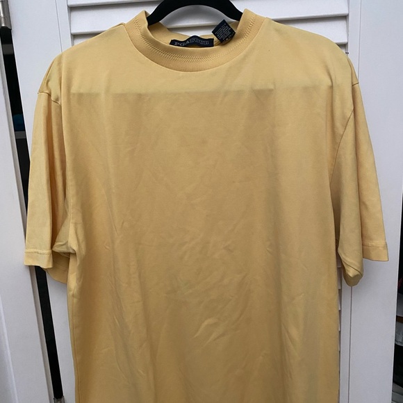 PGA tour Yellow T-Shirt with contrasting collar detail - Picture 1 of 7